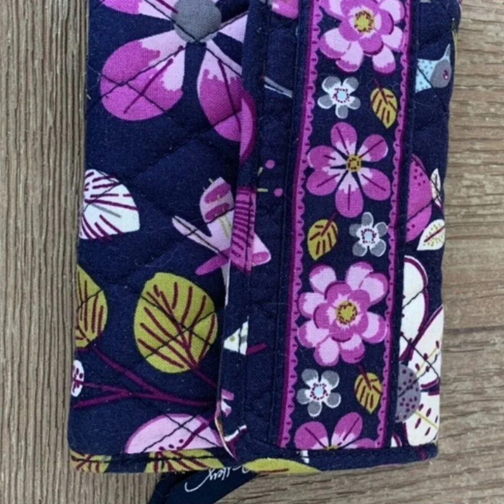 Vera Bradley Floral Nightingale Pattern Euro Wallet Trifold Wallet Designer NWOT - Picture 12 of 15